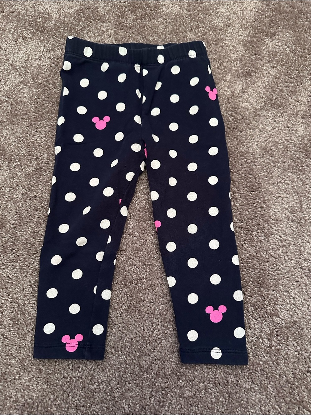 GAP x Disney Navy Polka Dot Leggings Size 2T